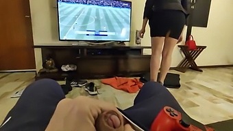 Mature Woman Engages In Sexual Activity With Her Partner'S Teenage Son, Allowing Him To Ejaculate Inside Her Anus