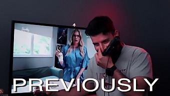 Step Aunt With Big Tits Gets Stuck And Fucked On Desk - Ffm In Threesome