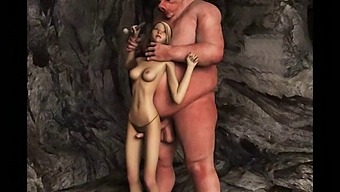 Giant Ogre Ejaculates On 3d Animated Women