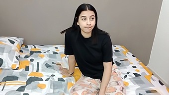 I Sneak Into My Stepbrother'S Room Claiming Fear Of Sleeping Alone, But My Real Intention Is To Tempt Him Into Penetrating My Anxious Pussy