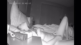 Shy Girl Pleasures Herself In Secret With Hidden Camera Before Sleep
